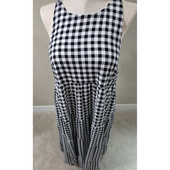 Torrid Black & White Gingham Sleeveless Maxi Dress With Bow Tie Back - Picture 3 of 13